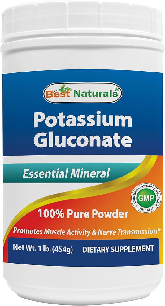 High-Quality Potassium Gluconate Powder - 1lb (16oz) - Pure and Natural Supplement