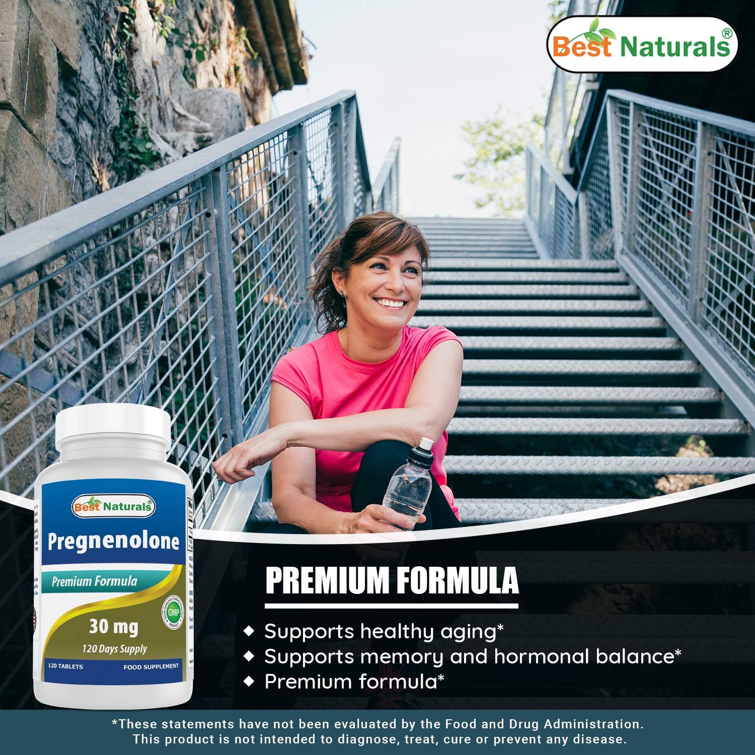 High-Quality Pregnenolone 30 Mg Supplement with Vitamin K2 (MK7) and D3