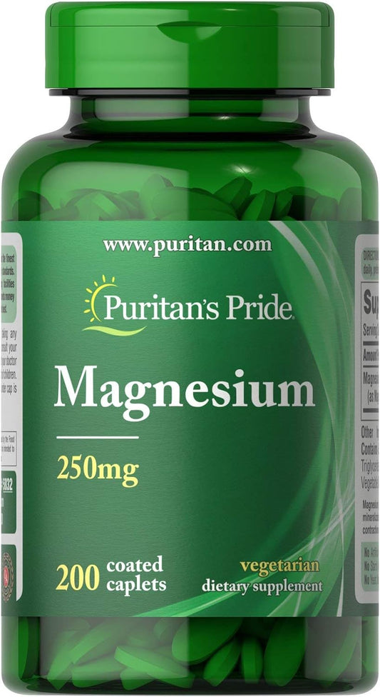 High-Quality Puritan's Pride 250 mg Magnesium Supplement for Overall Health and Wellness