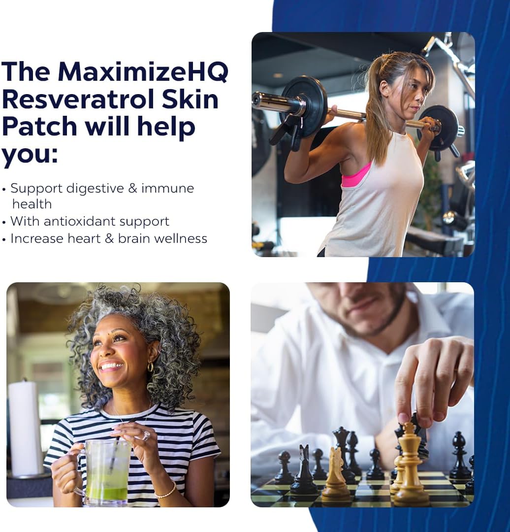 High-Quality Resveratrol Patches for Maximum Absorption - 8 Hour Time-Release Formula - Gluten-Free and Vegan-Friendly