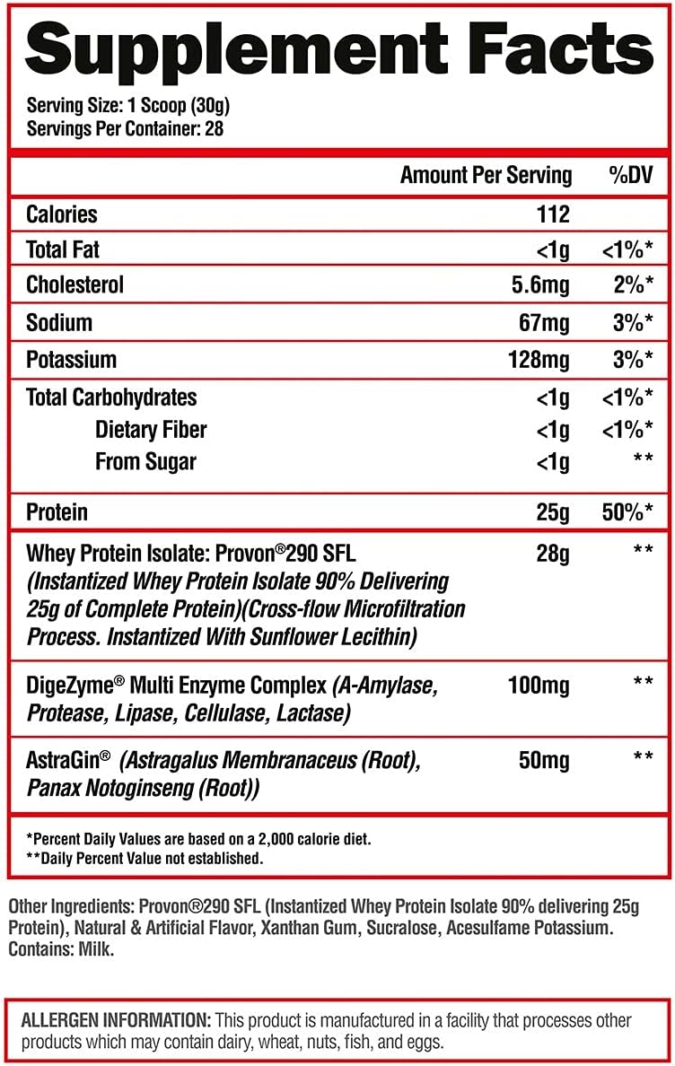 High-Quality Superhuman Whey Protein Isolate Powder for Muscle Recovery & Growth, Low Carb, Low Sugar, No Bloat Post Workout (28 Servings, Hulk Milk Flavor)
