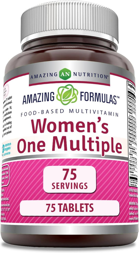 High-Quality Women's Multivitamin Supplement | 75 Tablets | Non-GMO | Gluten-Free | Made in USA by Amazing Nutrition