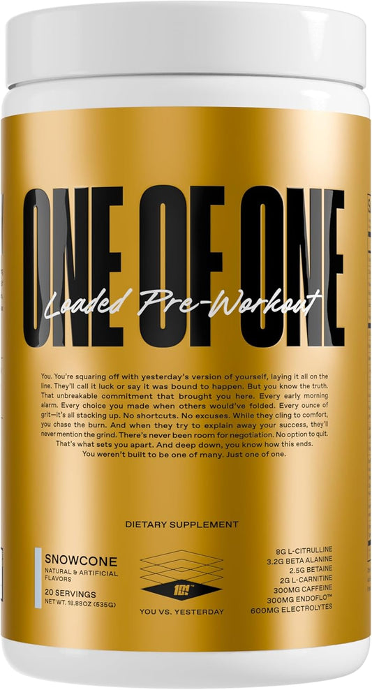 High-Stim Loaded Pre-Workout with EndoFlo™ & Alpha GPC for Energy & Focus, No Crash - Snow Cone Flavor