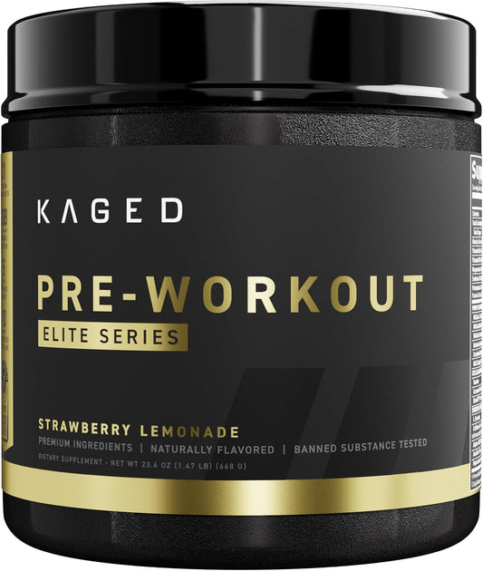High Stimulant Kaged Pre Workout Powder for Men & Women - Energy & Focus Blend with L-Citrulline, Beta Alanine, Creatine, Organic Caffeine, Strawberry Lemonade Flavor - BoostGo Australia
