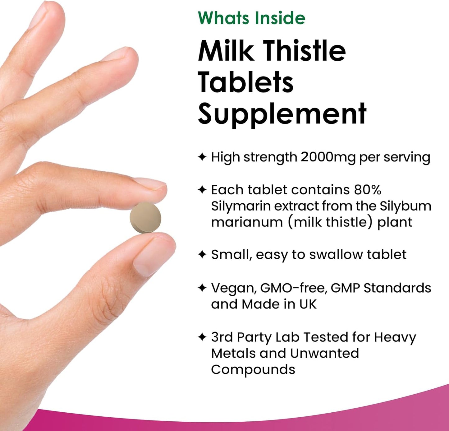High Strength 80% Silymarin Milk Thistle Supplement 2000mg - 1 Year Supply - Liver Cleanse Detox Tablets - Vegan & Gluten-Free - GMO-Free