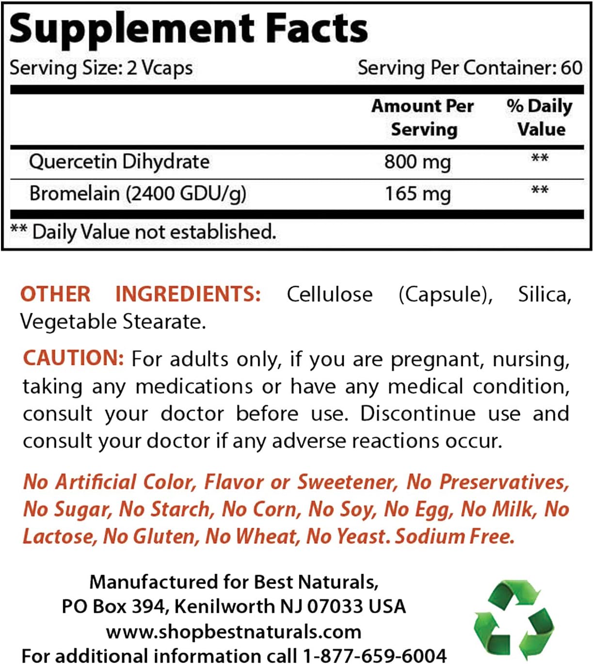 High Strength Alpha Lipoic Acid 600mg with Quercetin and Bromelain - Natural Antioxidant and Anti-Inflammatory Supplement