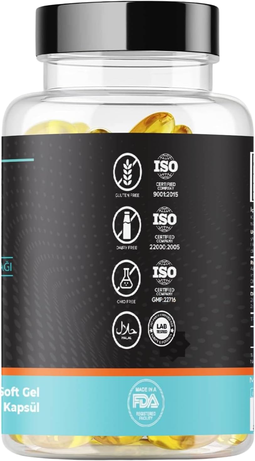 High Strength Aromel Omega-3 Fish Oil 1200mg Soft Gel Capsules - 90 Count