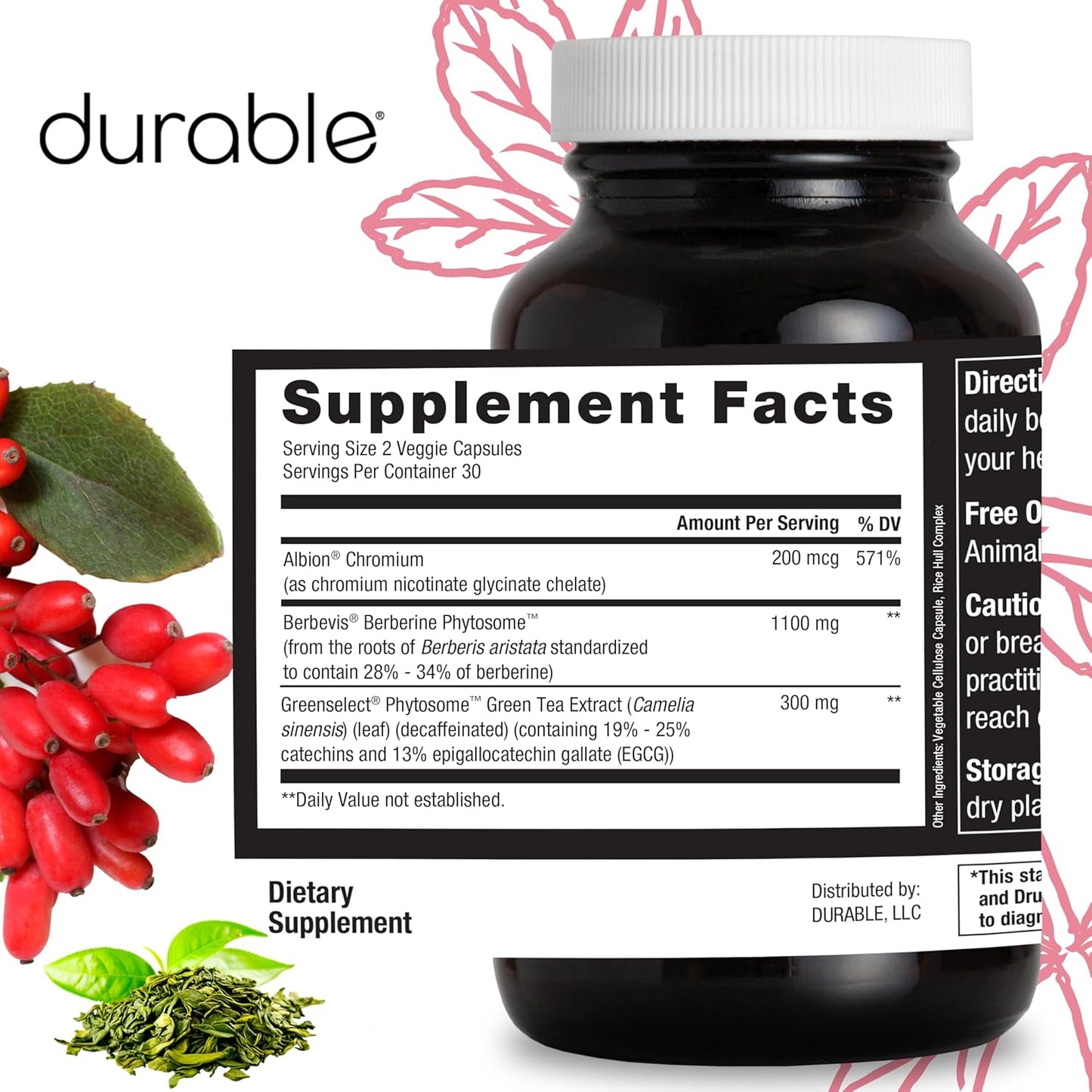 High Strength Berberine Supplement for Weight and Metabolism Support - 1,100mg Berberine with Enhanced Absorption Technology - 180 Day Supply (360 Capsules) USA-Made