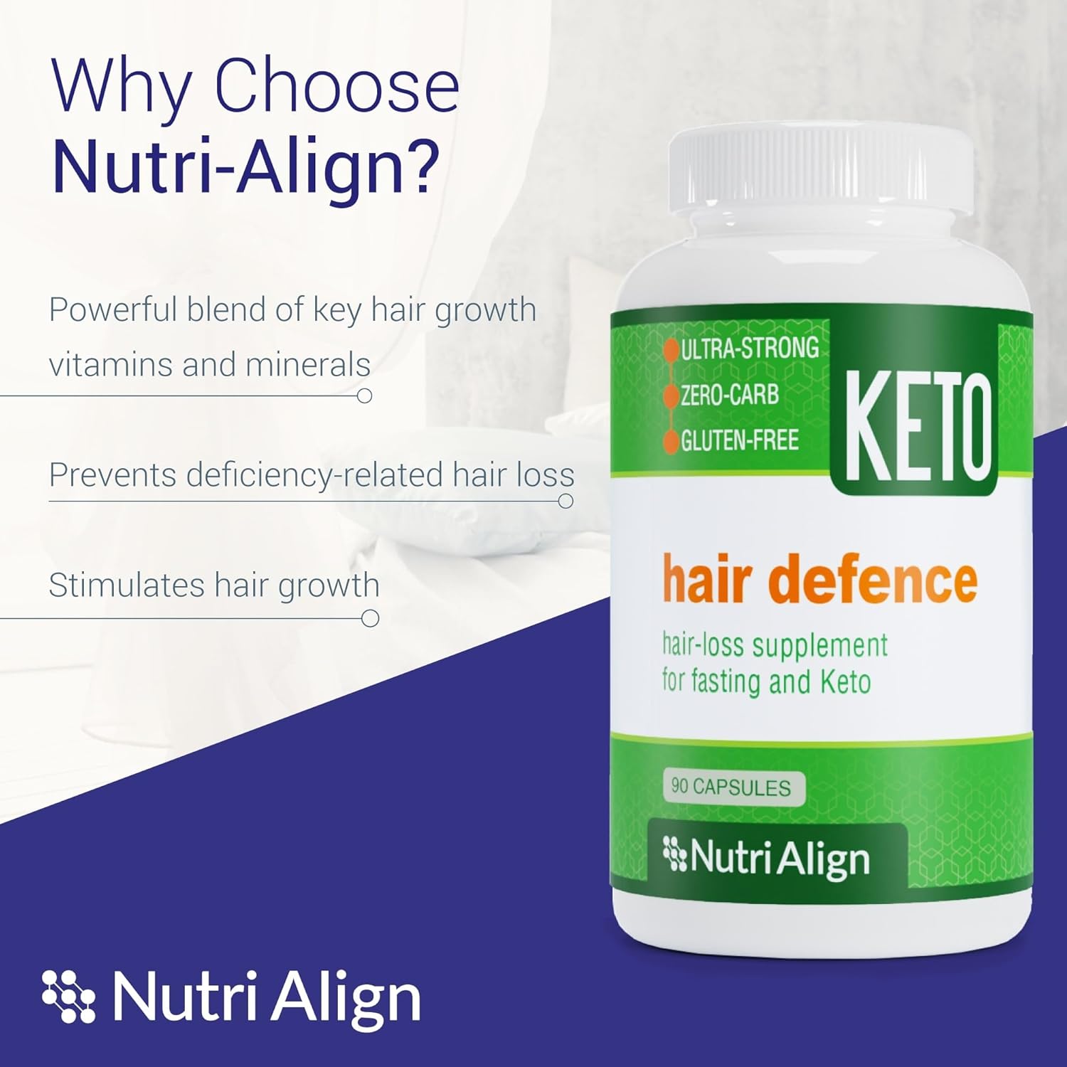 High Strength Biotin Complex for Hair Growth - 90 Capsules with Vitamin A, Folic Acid, and Calcium - Ideal for Keto and Fasting