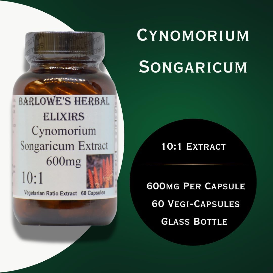 High Strength Cynomorium Songaricum Extract Capsules - 600mg | Stamina & Vitality Supplement | 60 Vegan Capsules | Stearate-Free