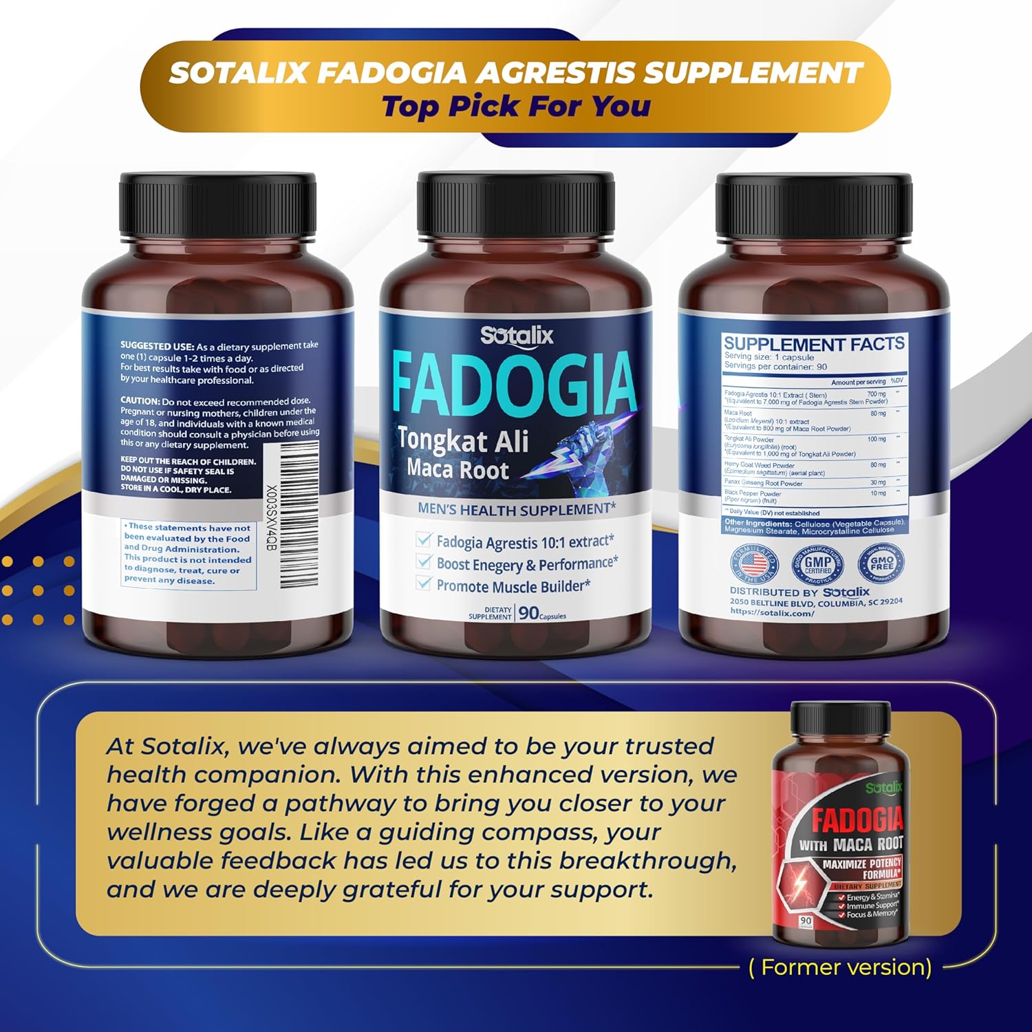 High Strength Fadogia Agrestis Capsules with Maca Root Extract - Immune and Energy Support Supplement - 8920mg Concentrated Formula - 150 Count