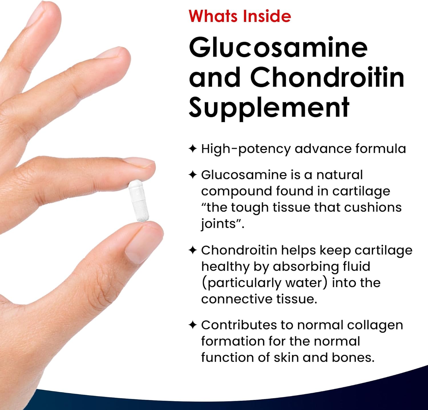 High Strength Glucosamine & Chondroitin with MSM - 365 Tablets, Vitamin C Enriched, Gluten-Free - GMP Certified Food Supplement
