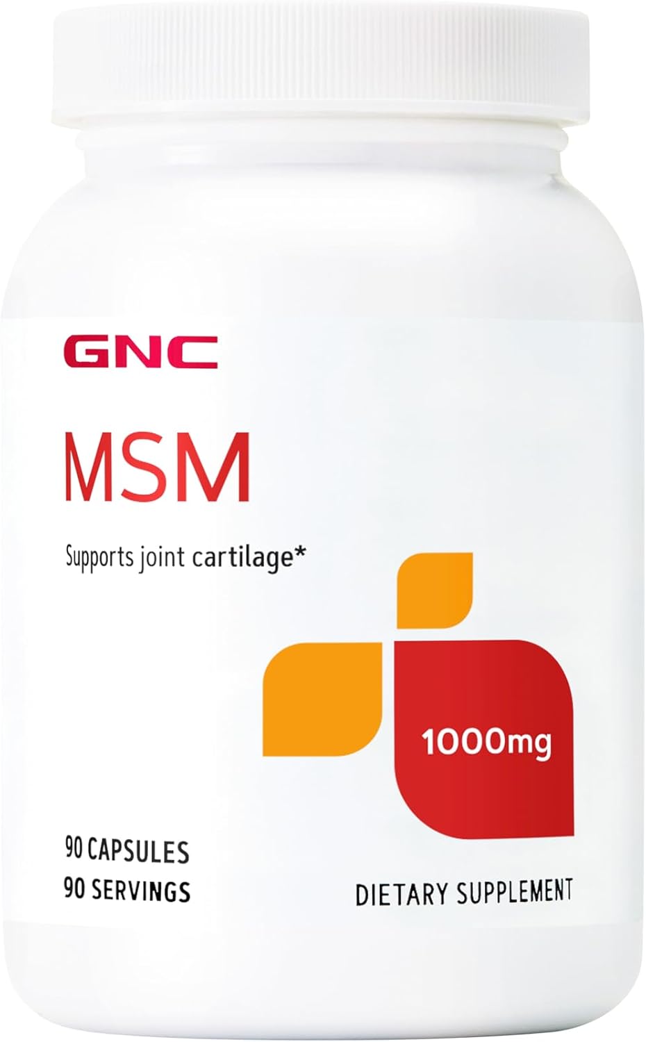 High Strength GNC MSM Supplement for Joint Cartilage Support, 1000mg, 90 Capsules