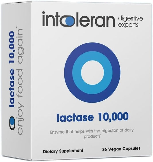 High Strength Lactase Enzyme Supplement - 36 Capsules | Helps Digest Lactose & Dairy | Fast Acting & Vegan | Low FODMAP Formula