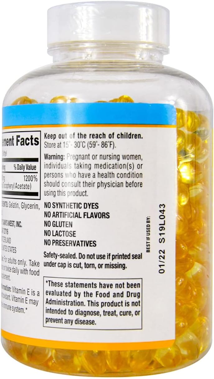 High Strength Members Mark Vitamin E Capsules - 180mg, 500 Count