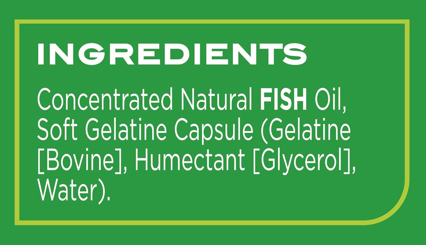 High Strength Omega 3 Fish Oil Capsules - 90 Softgels x 1000mg