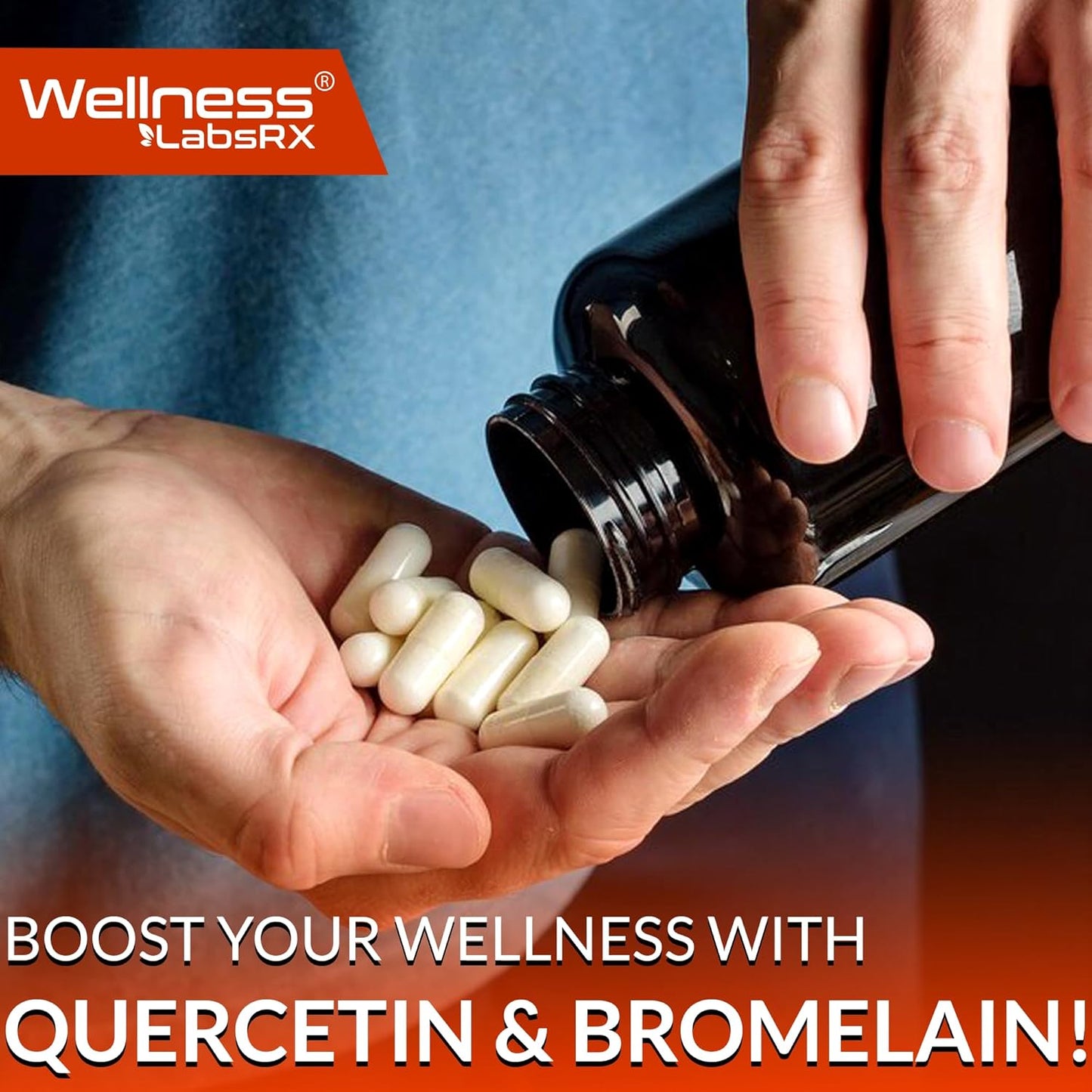 High Strength Quercetin with Bromelain Supplement for Immune & Heart Health - 1500mg Capsules for Men and Women - Supports Joint & Respiratory Health - 240 Count