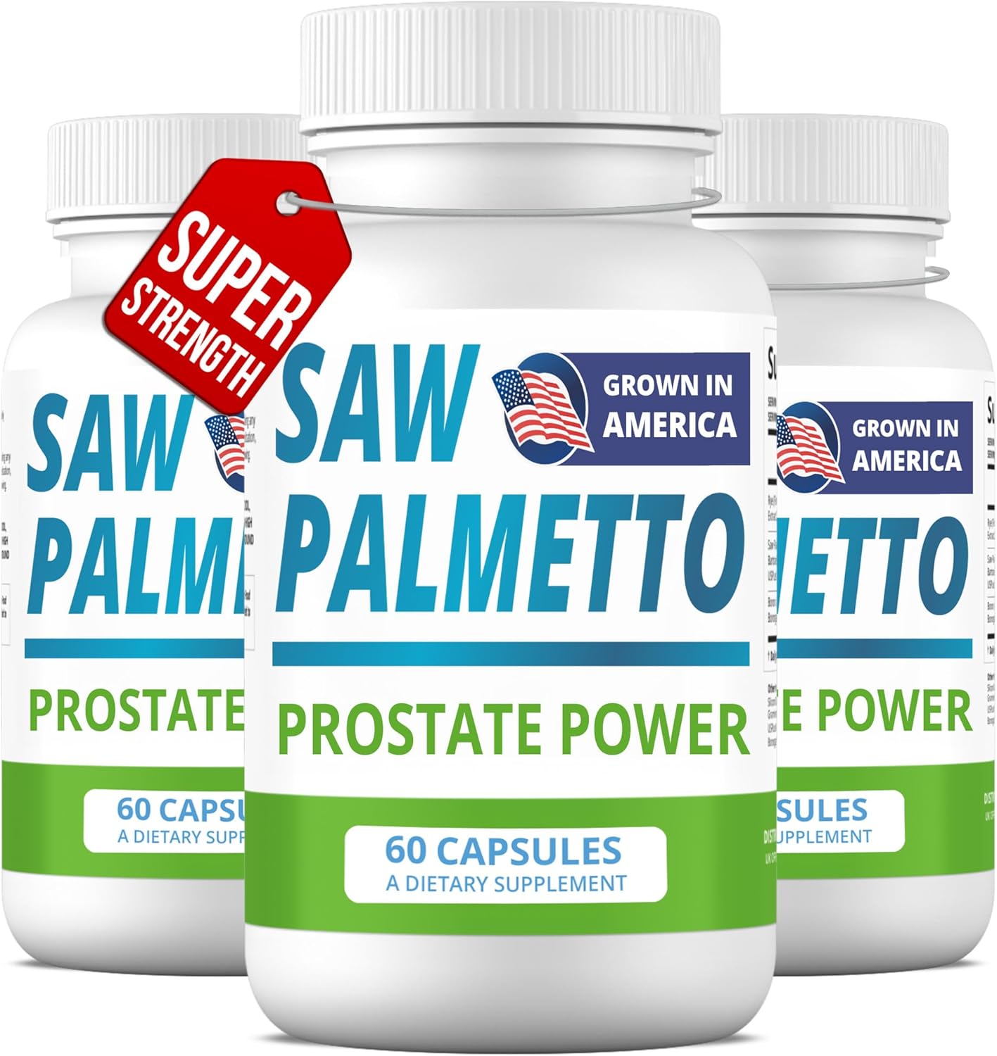 High Strength Saw Palmetto Extract Capsules for Men's Prostate Health - Prostate Power Supplement with 180 Capsules