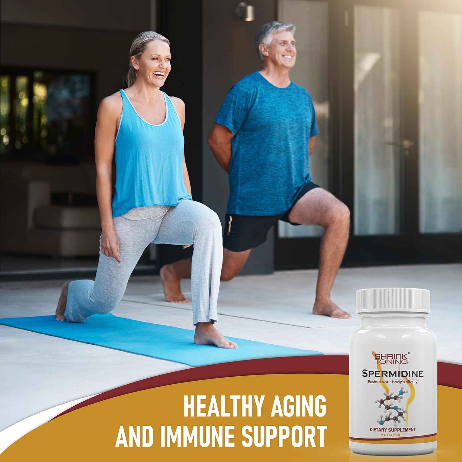 High Strength Spermidine Supplements for Men & Women - 120 Vegan Capsules | Anti-Aging & Wellness Support with Natural Polyamine, Zinc, Thiamin | Non-GMO & USA Made