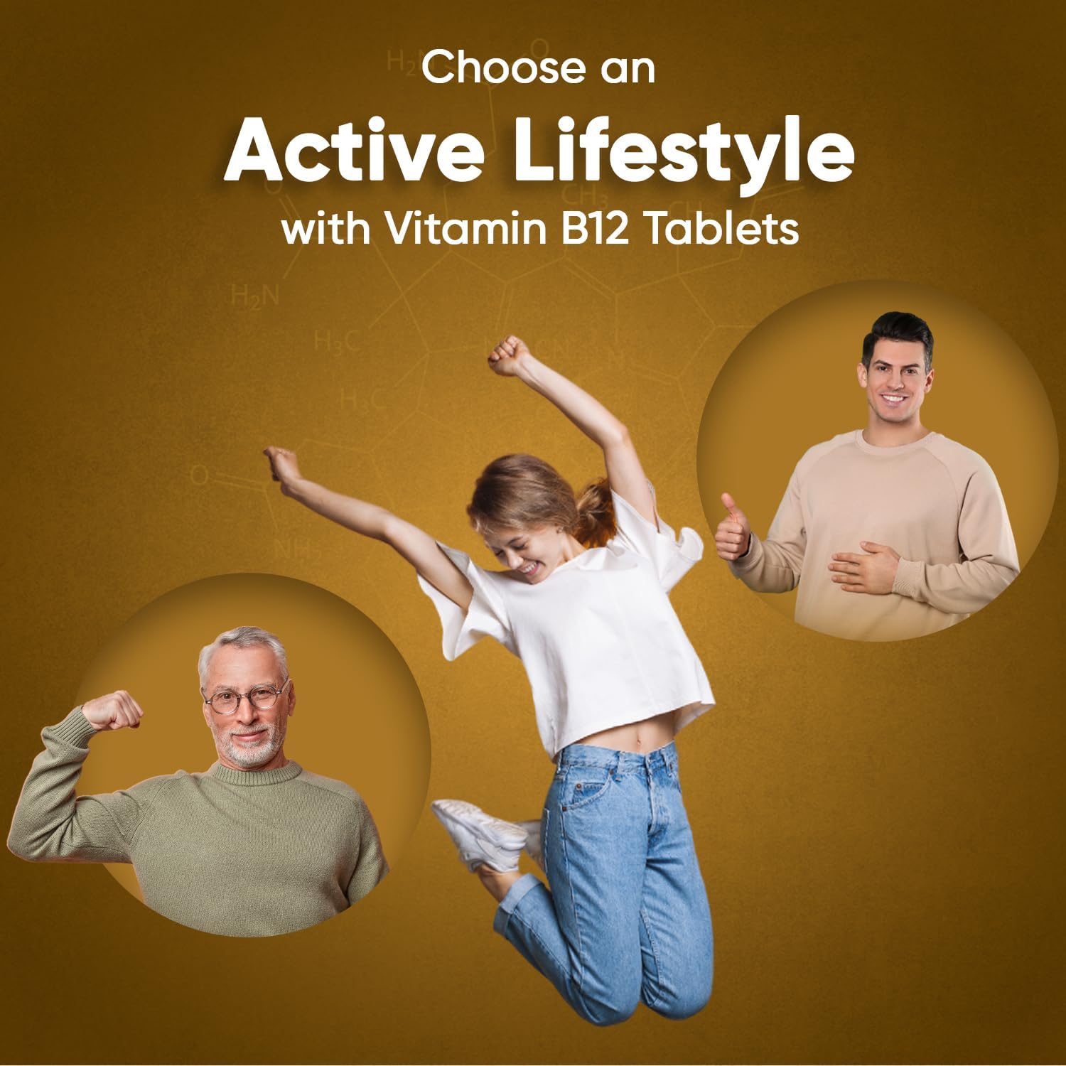 High Strength Vegan Vitamin B12 5000 mcg Tablets with B6 & Folate - 6 Month Supply - Methylcobalamin for Energy & Active Life