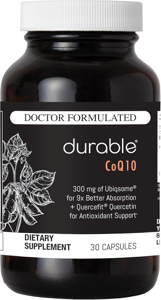 Highly Absorbable CoQ10 Phytosome for Heart Health - 300mg Ubiqsome® CoQ10, Doctor-Formulated, Made in USA, 30 Day Supply