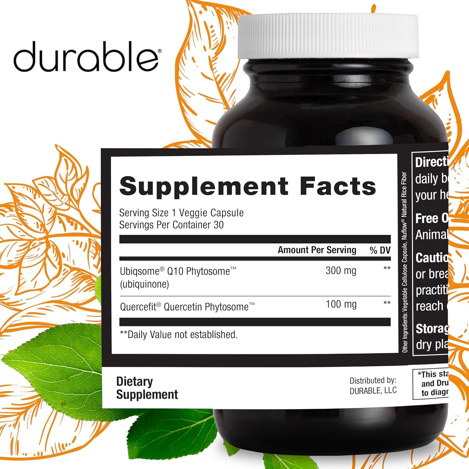 Highly Absorbable CoQ10 Phytosome for Heart Health - 300mg Ubiqsome® CoQ10, Doctor-Formulated, Made in USA, 30 Day Supply