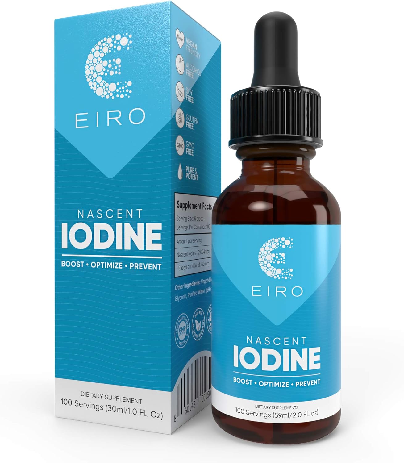 Highly Absorbable EIRO Nascent Iodine Drops for Enhanced Thyroid Support
