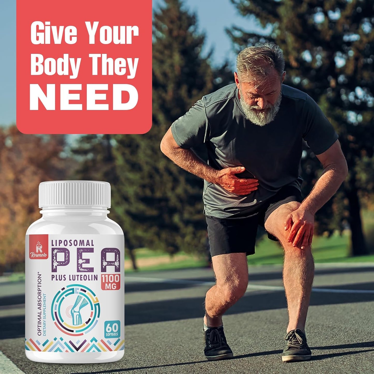 Highly Absorbable Liposomal Palmitoylethanolamide & Luteolin Softgels - 1000mg PEA + 100mg Luteolin, Micronized Pea 99%, 120 Softgels, 120-Day Supply