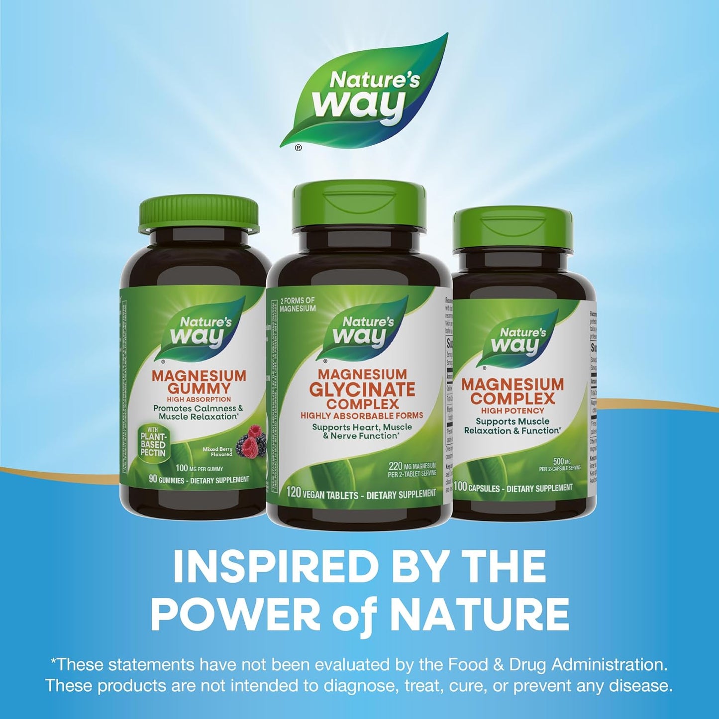 Highly Absorbable Magnesium Glycinate Complex for Heart, Muscle, and Nerve Function - 120 Tablets, Vegan and Gluten Free