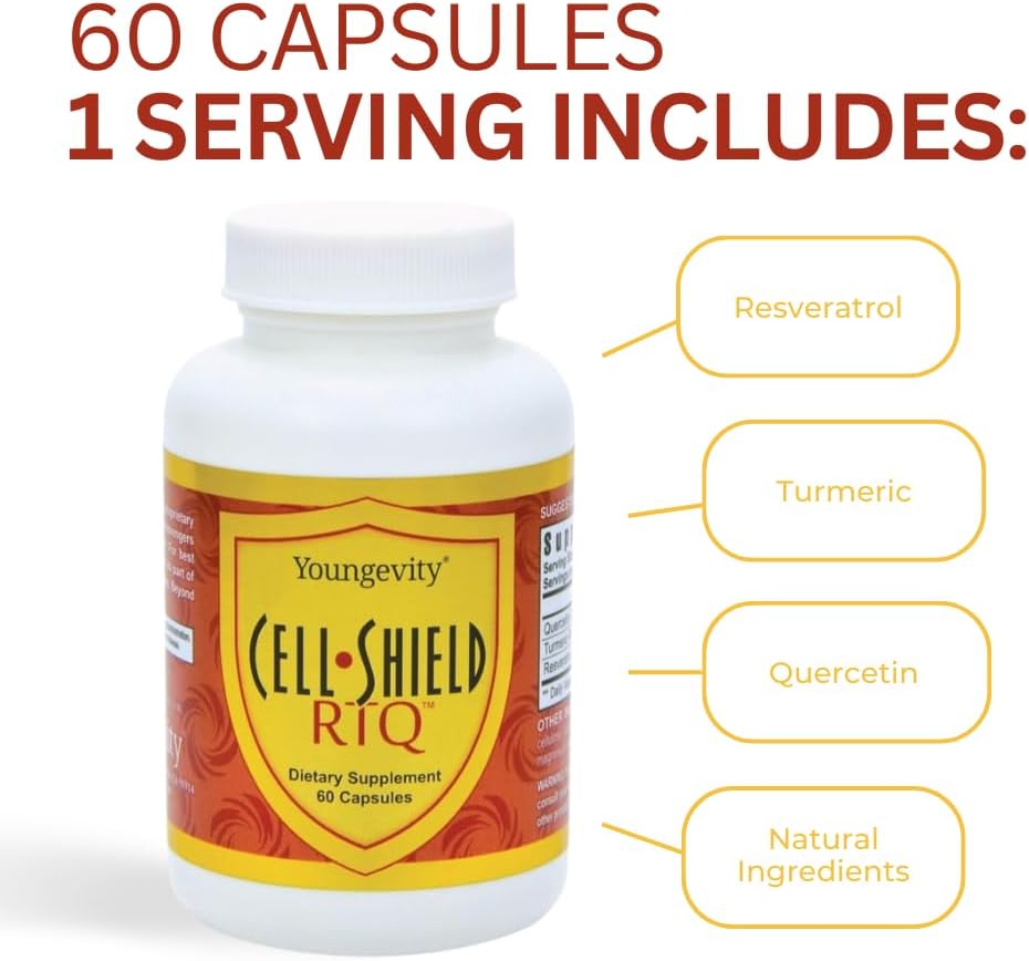 Highly Bioavailable Antioxidant Blend Capsules with Turmeric, Quercetin, and Japanese Knotweed - Youngevity Cell Shield RTQ™