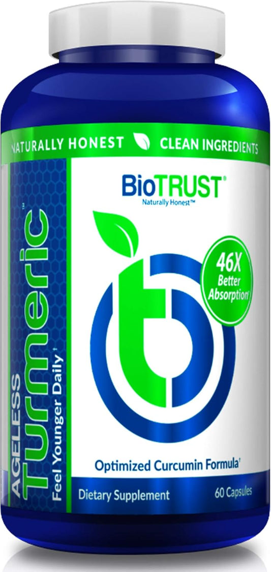 Highly Bioavailable CurcuWIN Turmeric Curcumin Supplement with Ginger Extract - 46x Absorption - Antioxidant Support - 60 Capsules