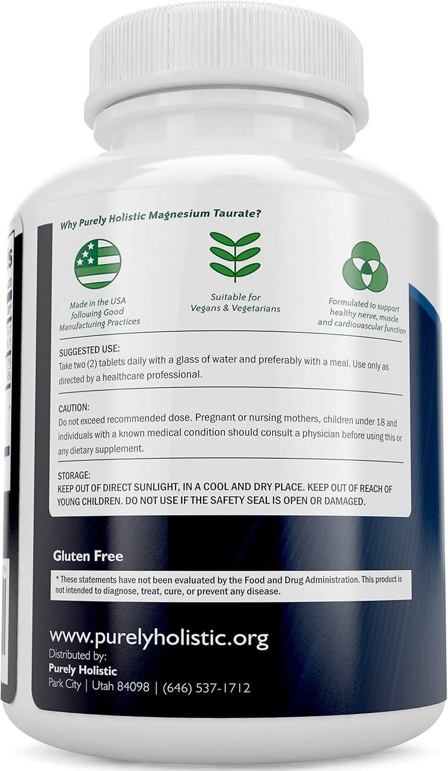 Highly Bioavailable Magnesium Taurate & Malate Bundle - 400mg - 270 Vegetarian Tablets x2 - Maximum Absorption