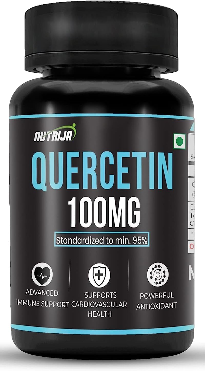 Highly Bioavailable Quercetin Capsules - 100mg, Standardized to 95% Bio-flavonoids & Antioxidants - 60 Capsules