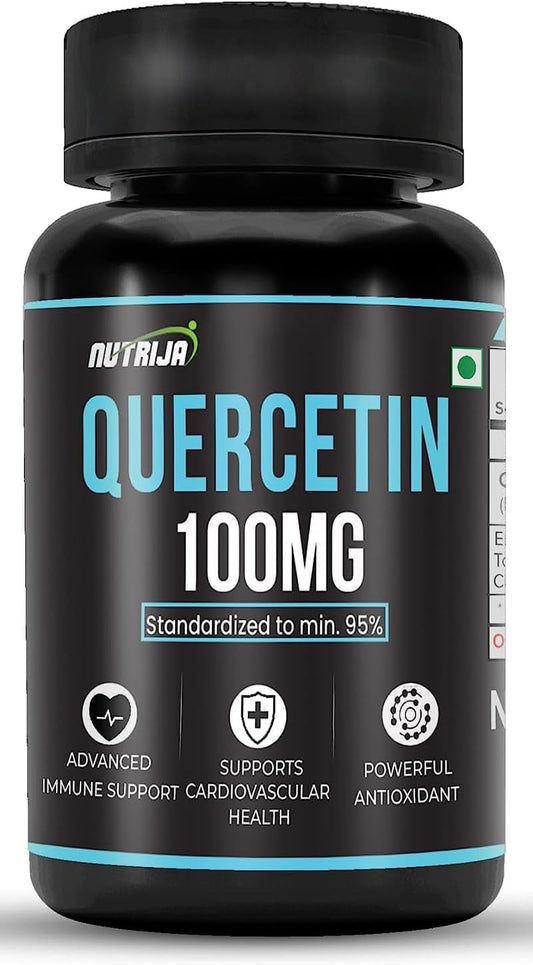 Highly Bioavailable Quercetin Capsules - 100mg, Standardized to 95% Bio-flavonoids & Antioxidants - 60 Capsules