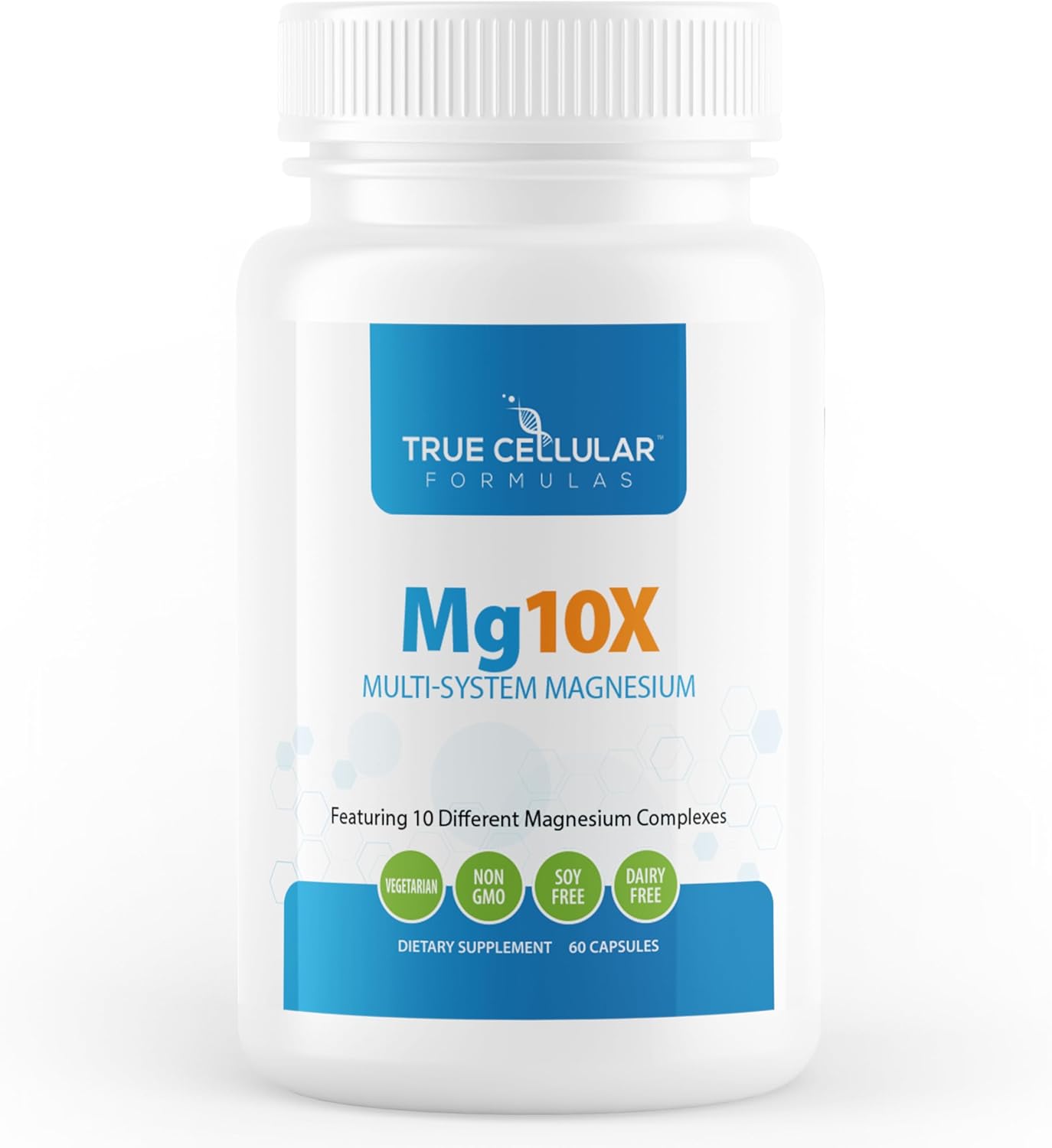 Highly Effective Mg10X Multi-System Magnesium Supplement for Enhanced Sleep and Immune Support - 60 Capsules with Magnesium Glycinate and Citrate