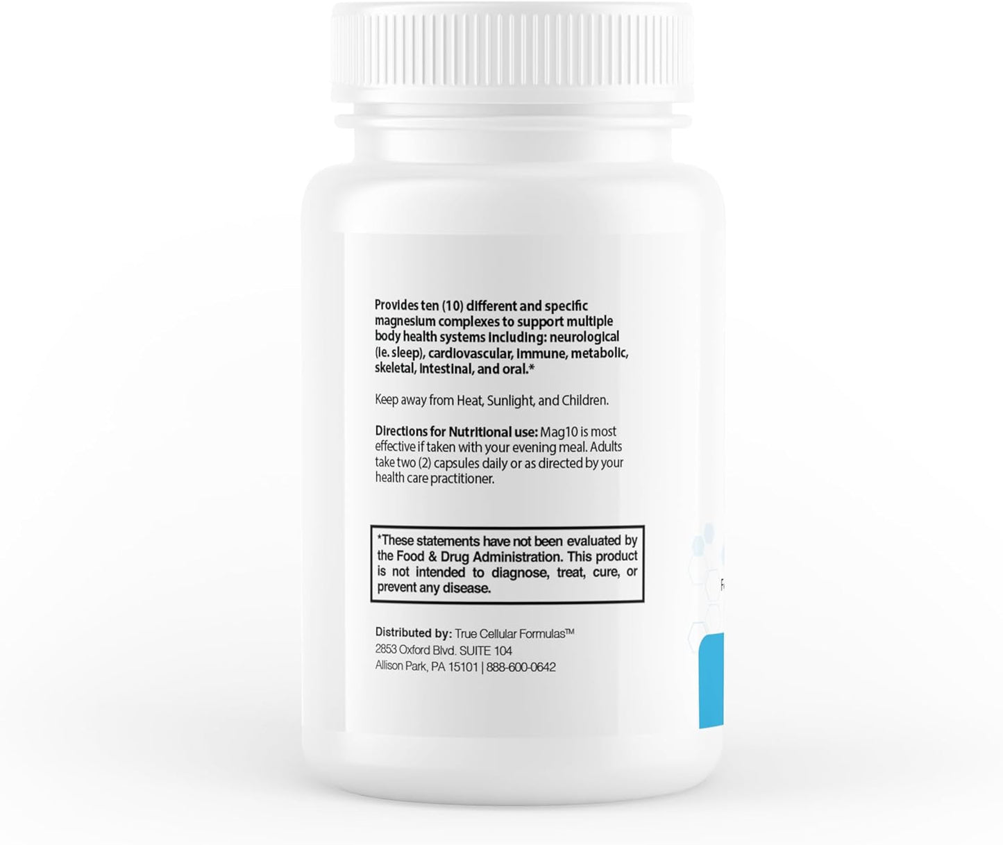 Highly Effective Mg10X Multi-System Magnesium Supplement for Enhanced Sleep and Immune Support - 60 Capsules with Magnesium Glycinate and Citrate