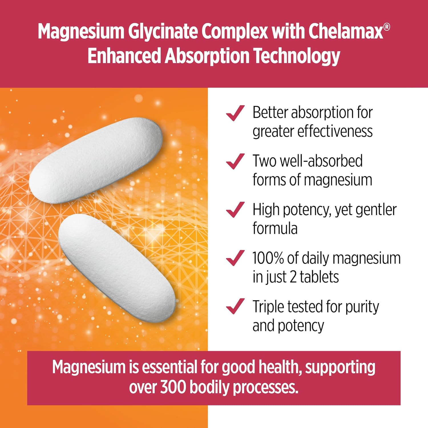 Highly Potent Doctors' Preferred Advanced Magnesium Glycinate Complex for Heart and Mood Health, Enhanced Absorption 420 mg - 30-Day Supply