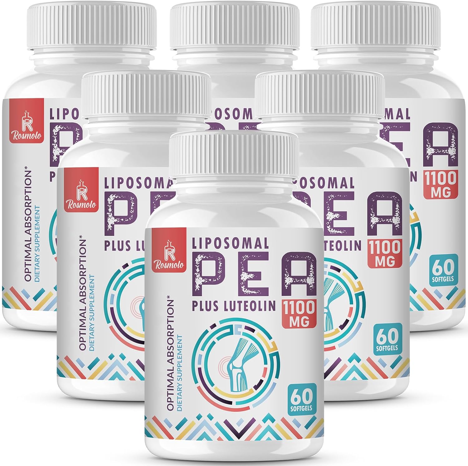 Highly Purified Micronized Pea + Luteolin Liposomal Supplement - 1000mg Palmitoylethanolamide, 100mg Luteolin, 99% Absorption, 360 Softgels