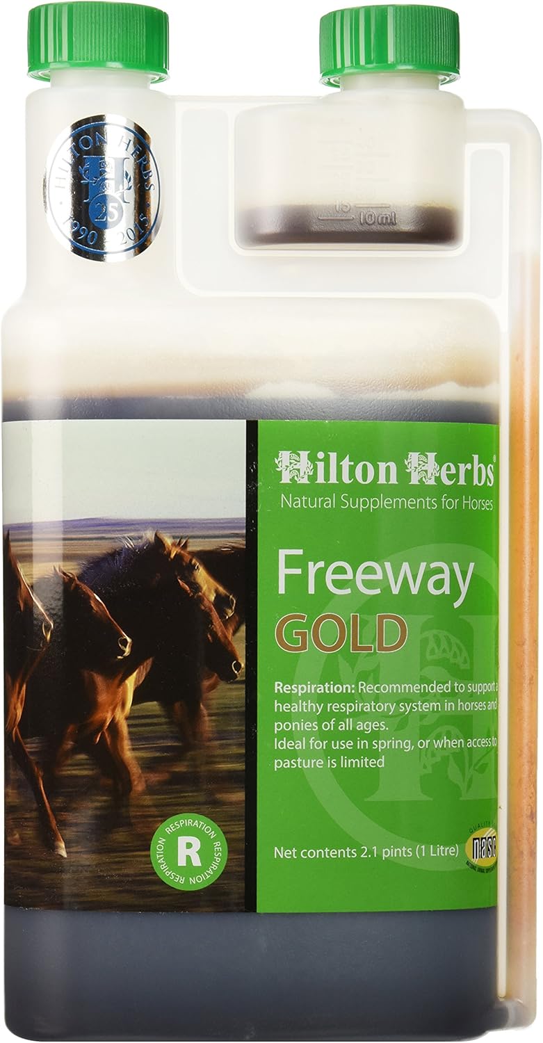 Hilton Herbs Freeway Gold Liquid Respiratory Supplement for Horses - 2.1pt Bottle