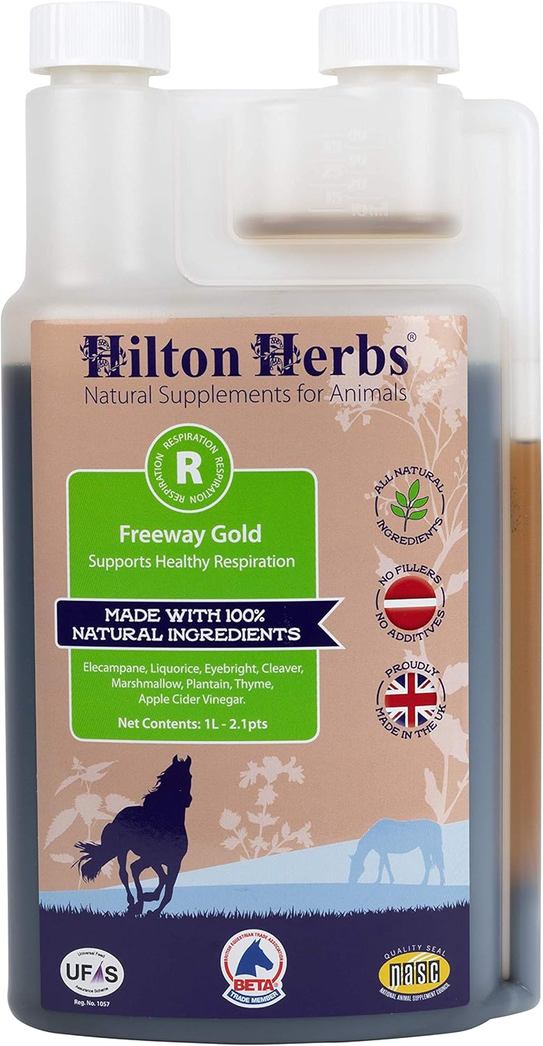 Hilton Herbs Freeway Gold Liquid Respiratory Supplement for Horses - 2.1pt Bottle