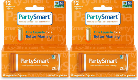 Himalaya PartySmart Capsules - Plant-Based Liver Support for Better Mornings - 12 Capsules, 2 Pack - Non-GMO & Clinically Studied