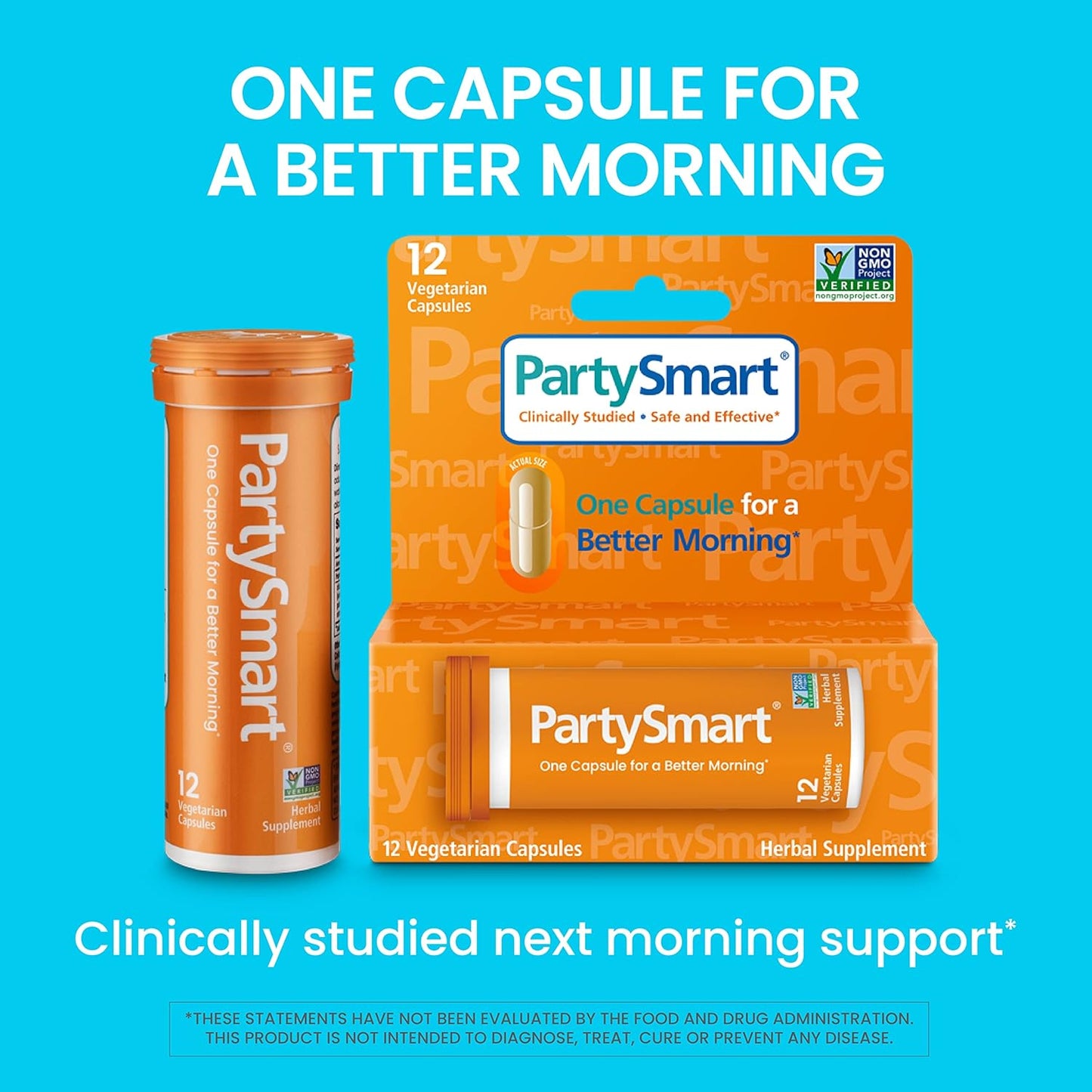 Himalaya PartySmart Capsules - Plant-Based Liver Support for Better Mornings - 12 Capsules, 2 Pack - Non-GMO & Clinically Studied