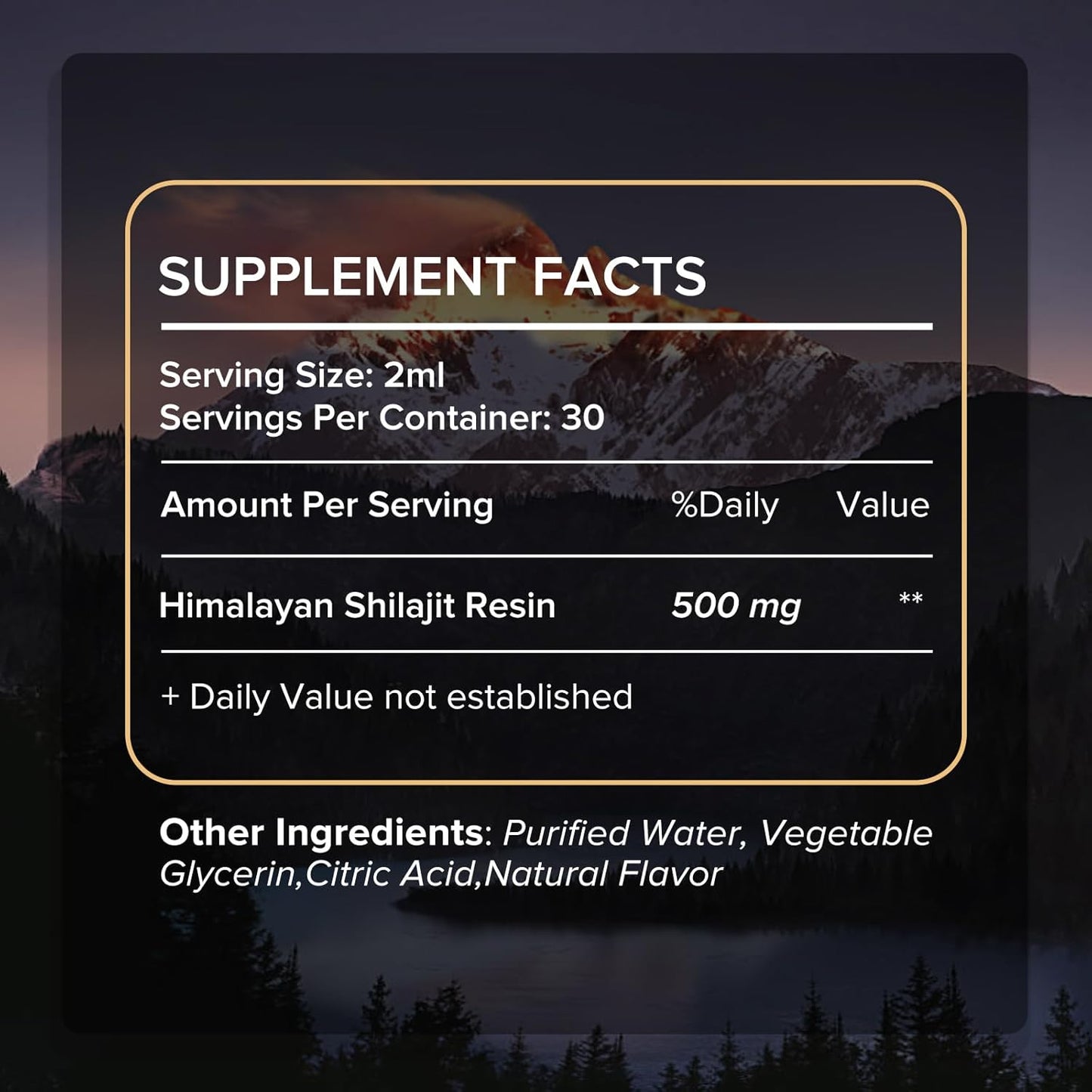 Himalayan Shilajit Drops with Fulvic Acid and Trace Minerals for Energy, Immunity, and Vitality - 2 FL OZ