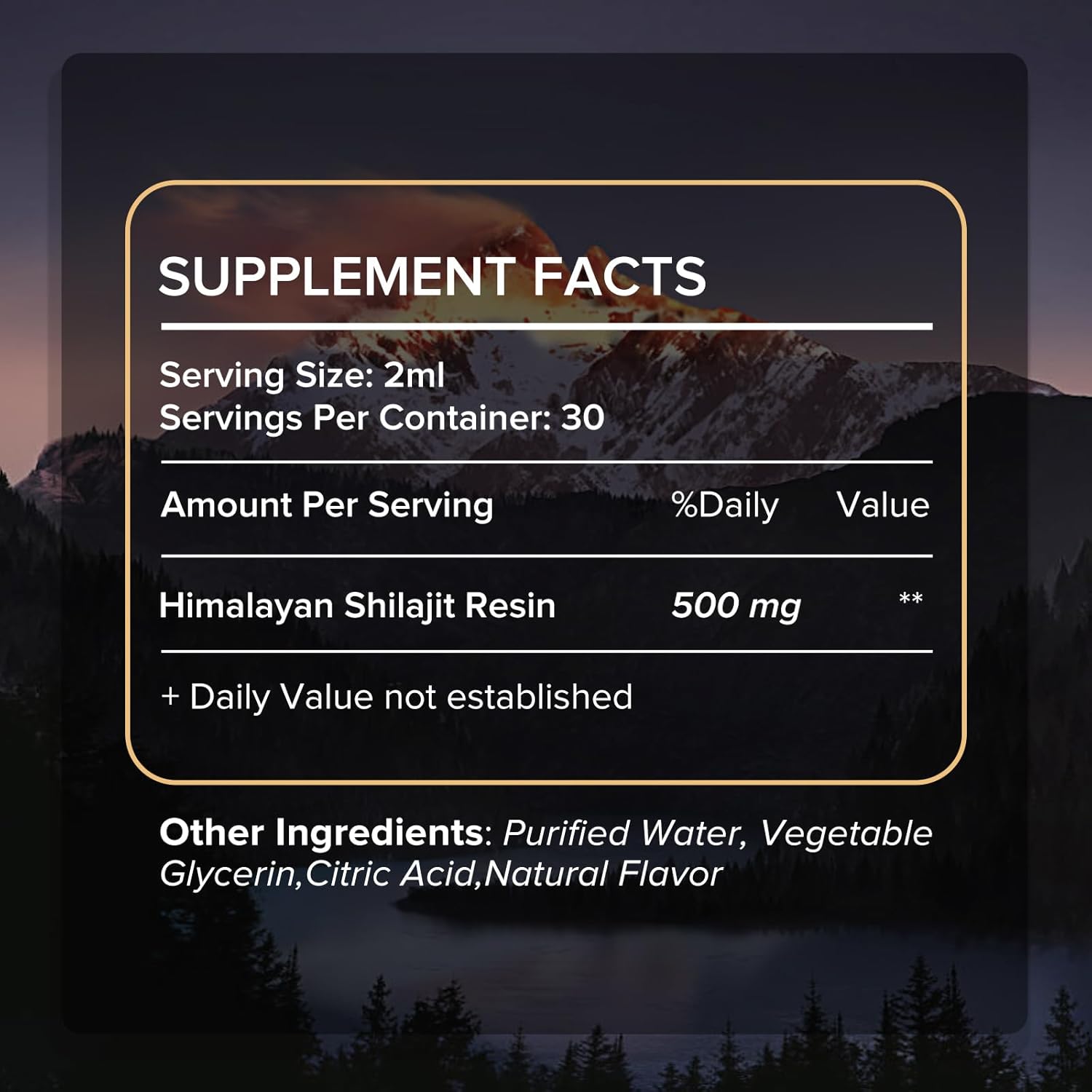 Himalayan Shilajit Drops with Fulvic Acid and Trace Minerals for Energy, Immunity, and Vitality - 2 FL OZ