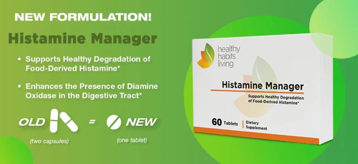 Histamine Intolerance Management with 20,000 HDU of DAO - Improved Digestive Enzyme Formula - 60 Tablets (2 Boxes)