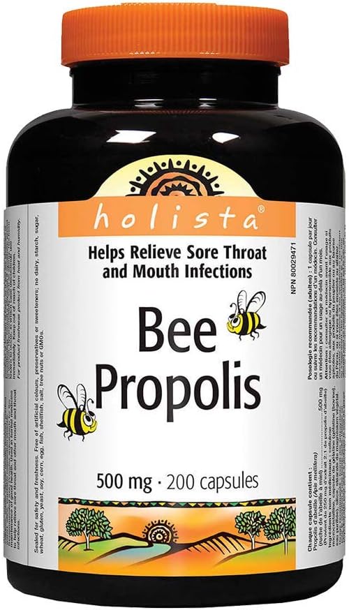 Holista Bee Propolis 500mg Capsules - 180 Count Pack