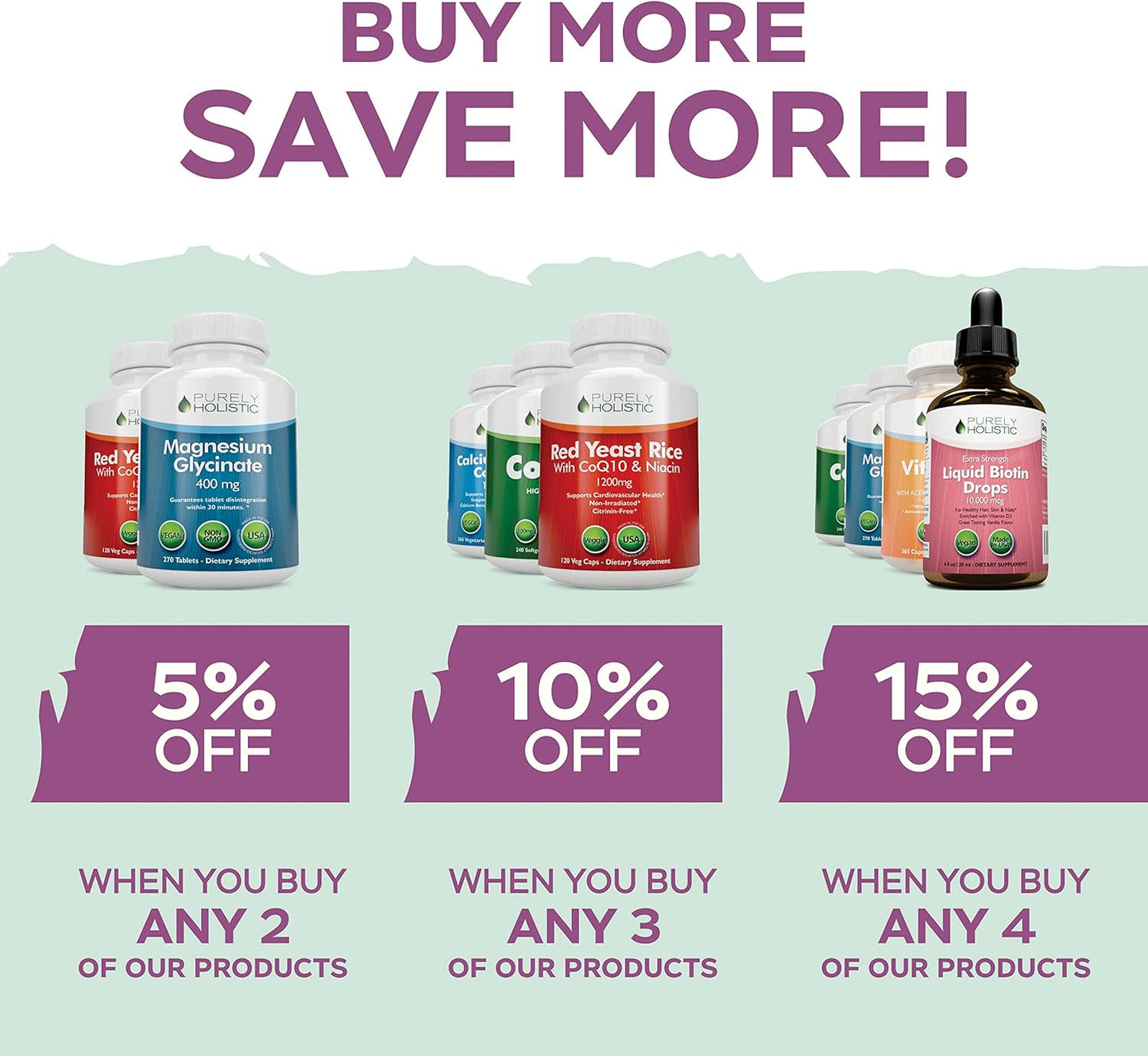 Holistic Hawthorn Berry and Olive Leaf Extract Bundle - 665mg and 750mg Capsules - 270 Vegan Capsules - USA Made