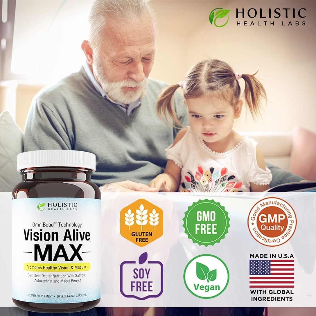 Holistic Health Labs Bright Eyes & Healthy Gut Bundle with Lutemax® 2020, Bilberries, Blueberries, and More