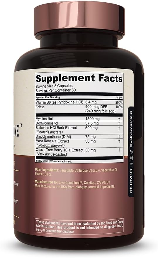 Holistic Hormone Balance Supplement for Women - DIM with Myo-Inositol & D-Chiro-Inositol - Supports Healthy Estrogen Levels - PMS Relief - 2 Pack