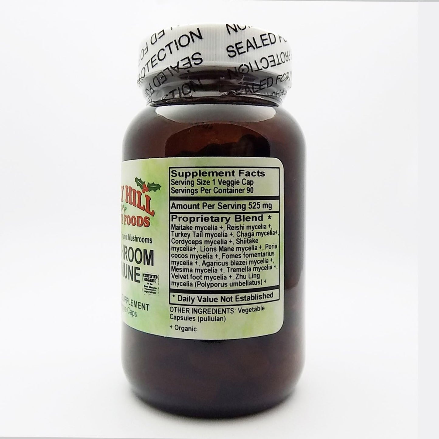 Holly Hill Health Foods Mushroom Immune Support Supplement, 90 Vegetarian Capsules